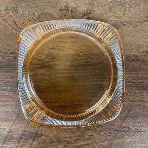 Marigold Iridescent Peach Gold Vintage Ashtray, Art Deco Ash Tray